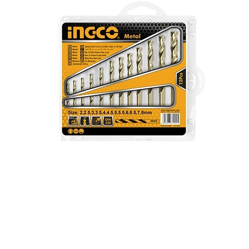 INGCO, Dəmir sverlo dəsti, 2-8mm 12 parça,  AKDB1125