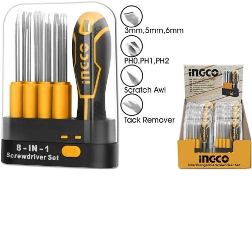 INGCO Vint açarı (Otvertka) dəsti, 9 parça, AKISD0901