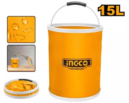 INGCO Qatlanabilən vedrə, 15 L, AMFB15