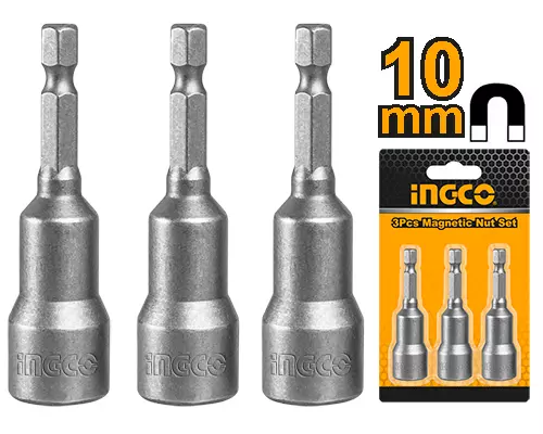 NGCO Maqnitli qayka ucluqları dəsti (impact üçün), 10 mm × 65 mm, 3 ədəd – AMN1031