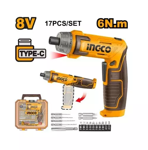 INGCO Akkumulyatorlu vintaçan tapança tip 8V, CSDLI08025