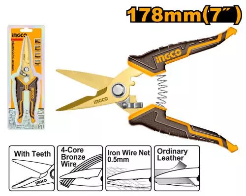 INGCO Elektrik Qayçısı, 178mm (7"), HES0187