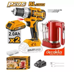 INGCO 2 akkumulyatorlu drel-mikser, COSLI23023