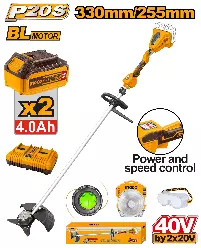 INGCO Akkumulyatorlu ot biçən çiyinə taxılan, CSTLI200285