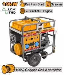 INGCO Benzinli generator 19KW, açarlı monofaz, GE200006ES