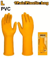 INGCO PVC Əlcək Bağça və Təmizlik Üçün, L, HGVP01
